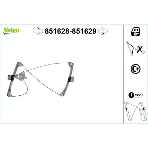 Valeo Electric Window Regulator Lifter Left Front 851628