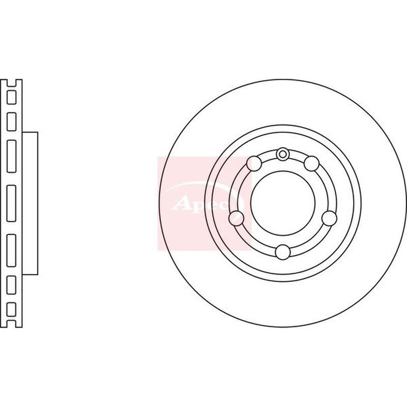 Apec Front Vented & Rear Vented Brake Discs & Pads fits VW Golf 2002-2005 3.2
