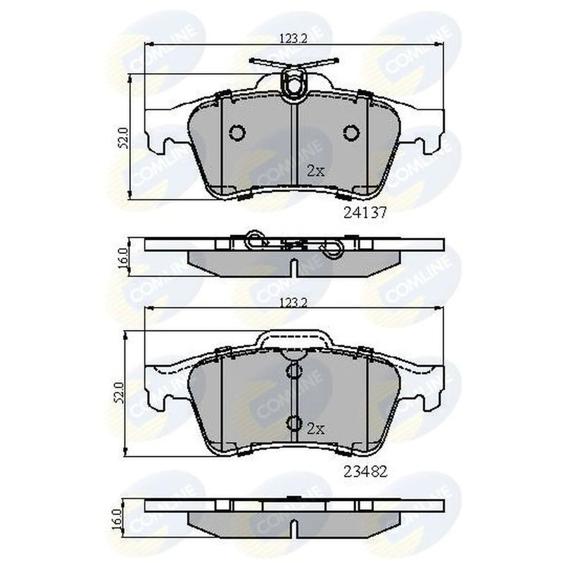 Comline Front & Rear Brake Discs & Pads fits Ford C-Max II 2010-2019 1.5 1.6