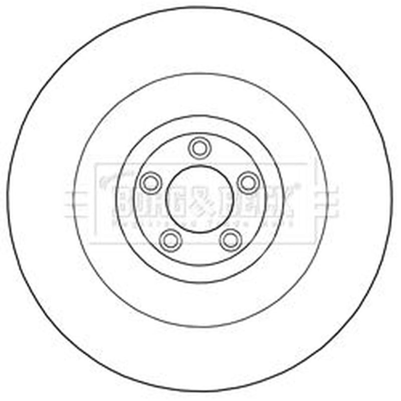 Borg & Beck 2 x Front Vented Brake Discs BBD6023S