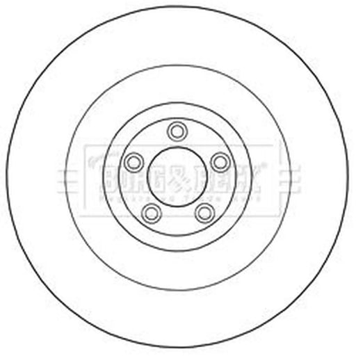 Borg & Beck 2 x Vented Rear Brake Discs BBD6016S