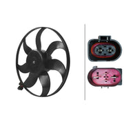Hella Engine Cooling Fan Left fits VW Passat B6 2005-2010 2.0 3.2 3.6