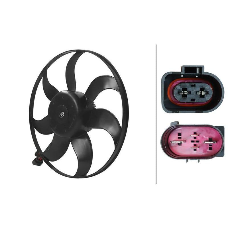 Hella Engine Cooling Fan Left fits VW Passat B6 2005-2010 2.0 3.2 3.6