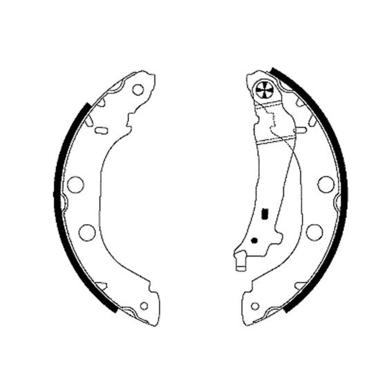 Mintex Brake Shoe Set Axle Kit fits Nissan Bluebird 1997-2002 2.0
