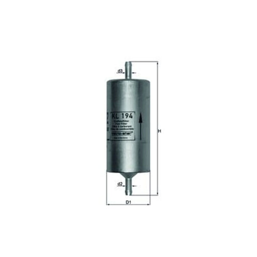 Mahle Fuel Filter Element fits Fiat Cinquecento 1994-1998 1.1