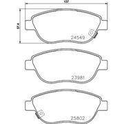 DON Front Brake Discs & Pads fits Fiat 500L 2012-2018 0.9 1.3 1.4 1.6