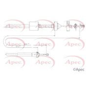 Apec Clutch Control Cable Pull fits Renault Megane Scénic 1996-1999 1.6 1.9 2.0