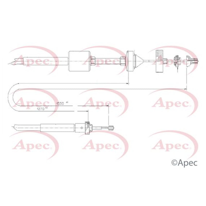 Apec Clutch Control Cable Pull fits Renault Megane Scénic 1996-1999 1.6 1.9 2.0