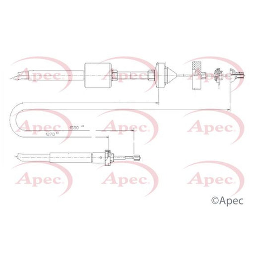 Apec Clutch Control Cable Pull fits Renault Megane Scénic 1996-1999 1.6 1.9 2.0