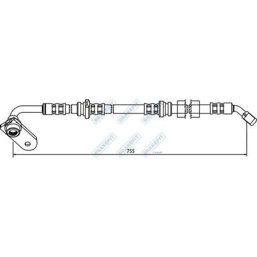Apec Brake Hydraulic Hose Line Front Right fits Suzuki Grand Vitara I 1998-2005