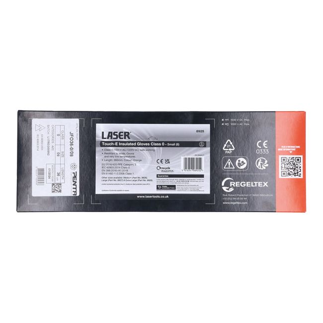 Laser Touch-E Insulated Gloves Class 0 - Small (8) 8925 Laser - Dynamic Drive