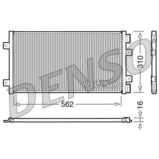 Denso Air Conditioning Condenser fits Fiat Punto 1999-2012 1.2 188.030 188.233