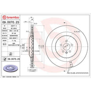 Brembo 2 x Steel Rear Brake Disc Hub Brake Discs 09.D070.23-x2