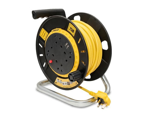 STANLEY Electrical Open Drum Cable Reel 240V 13A 4-Socket + 2 USB 25m STANLEY� Electrical - NN4 Online