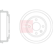 Apec Brake Drum Assembly Rear fits Citroën Ami 2020 on