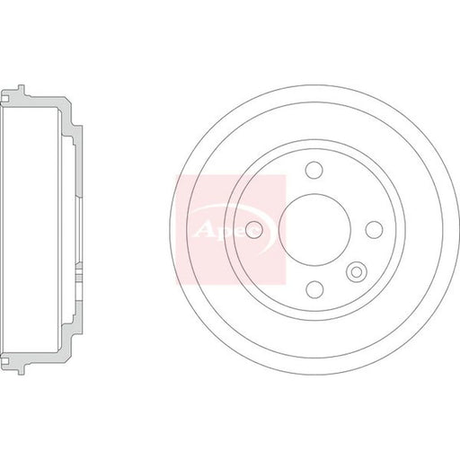 Apec Brake Drum Assembly Rear DRM9213