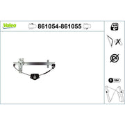 Valeo Electric Window Regulator Lifter Left Front 861054