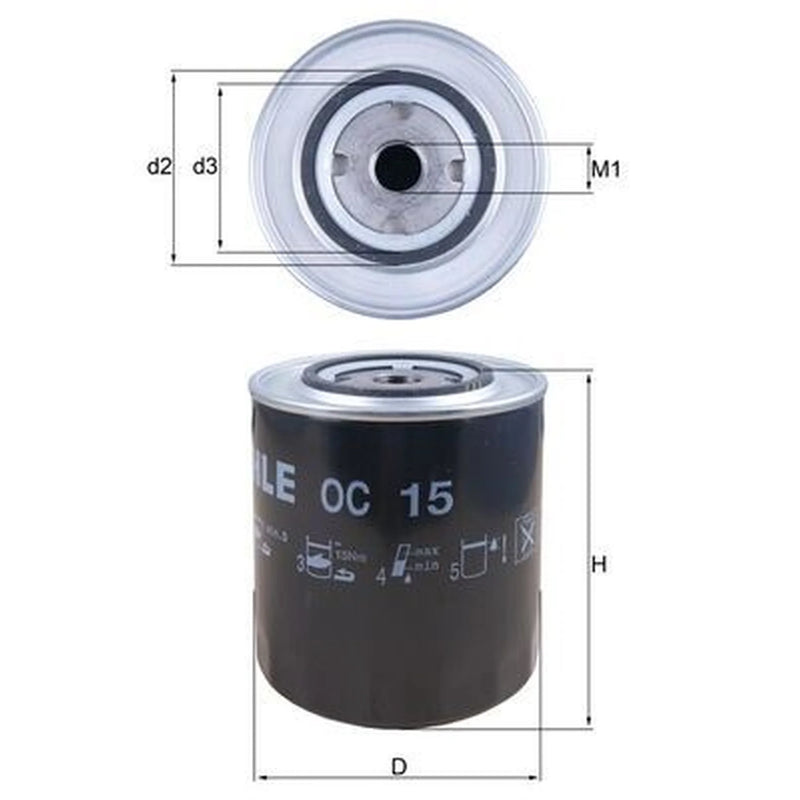 Mahle Engine Oil Filter OC 15