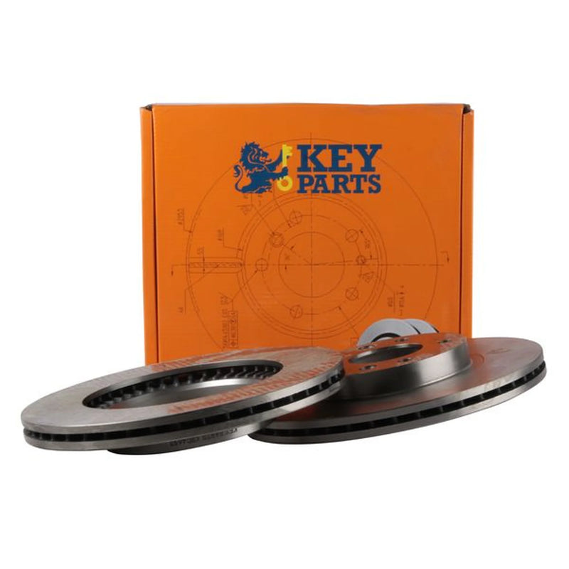 Key Parts 2 x Vented Brake Discs fits Mazda MX-5 2005-2016 1.8 2.0