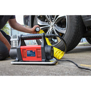 Sealey Tyre Inflator/Mini Air Compressor 12V Heavy-Duty MAC07 Sealey - Dynamic Drive