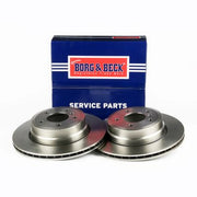 Borg & Beck Rear Brake Vented Discs & Pads fits BMW 1 2008-2013