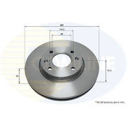 Comline Front Brake Internally Vented Discs & Pads fits Kia Opirus 2006-2012 3.8