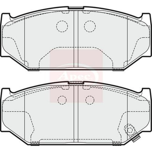 Apec Front Brake Pad Set fits Suzuki Swift III 2010-2017 1.2