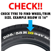 16" 4 x Alloy Look Grey & Silver Multi-Spoke Wheel Trims Hub Caps Covers Simply  - Dynamic Drive