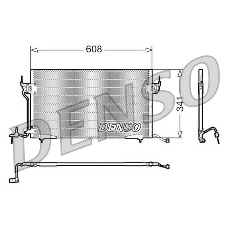 Denso Air Conditioning Condenser fits Citroën Berlingo 1996-2011 1.1 1.4 1.6 1.8