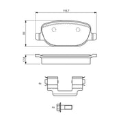 Bosch Front & Rear Pads fits Lancia Thesis 2003-2009 2.4
