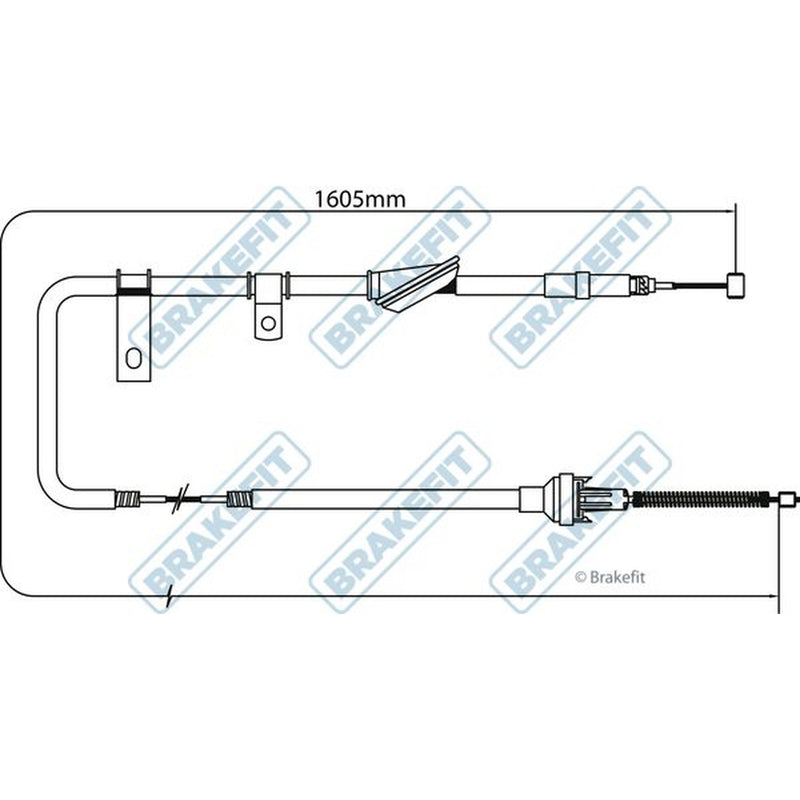 Apec Handbrake Cable Right Rear fits Land Rover Freelander I 1998-2006 1.8 2.0