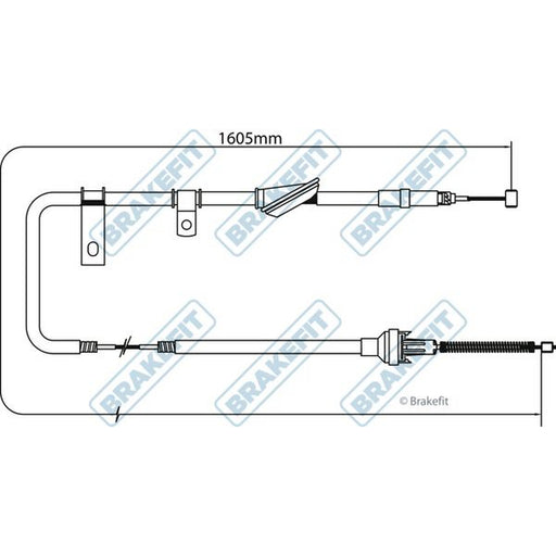 Apec Handbrake Cable Right Rear fits Land Rover Freelander I 1998-2006 1.8 2.0