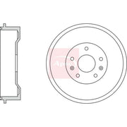Apec Brake Drum Assembly Rear fits Dacia Duster 2010-2019 1.2 1.3 1.5 1.6