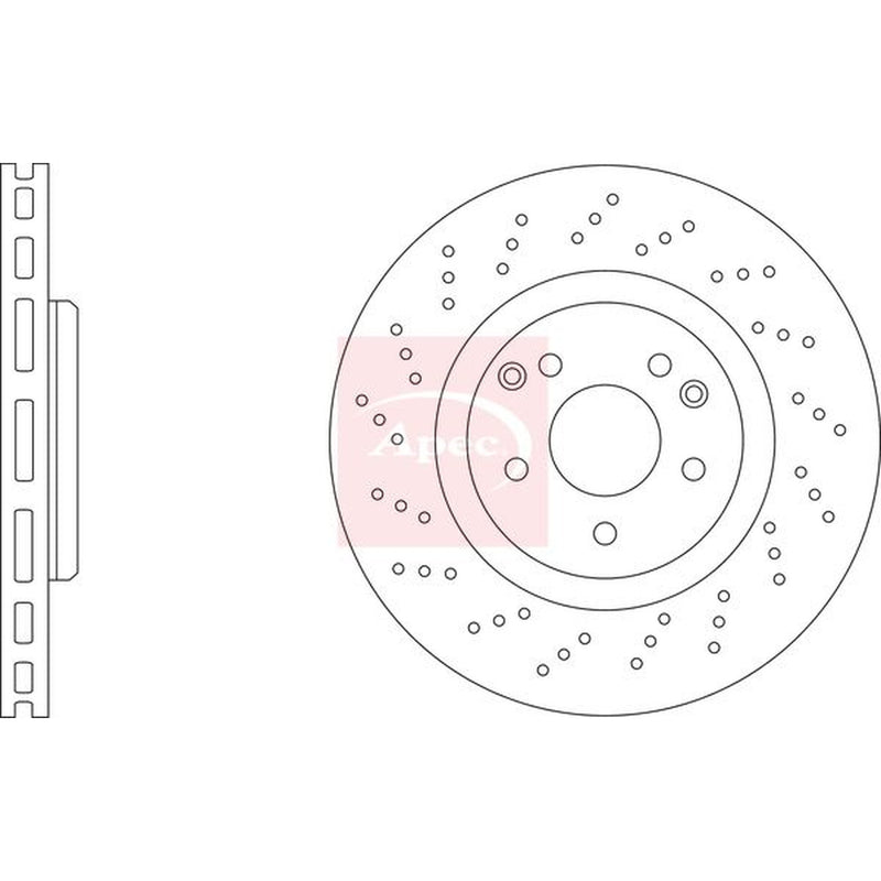 Apec Front Brake / Discs & Pads fits Mercedes-Benz Slk 2004-2011 171.456 171.458