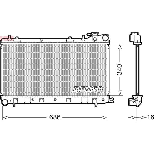 Denso Engine Radiator fits Subaru Forester 1998-2002 2.0