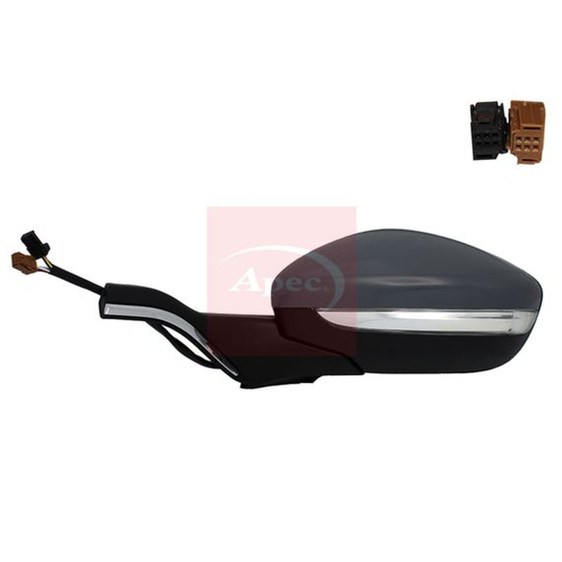Apec Door / Wing Mirror Left fits Peugeot 2008 I 2013-2019 1.2 1.4 1.5 1.6