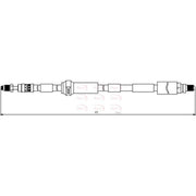 Apec Brake Hydraulic Hose Line Front Right fits Ford Ka 2002-2008 1.3