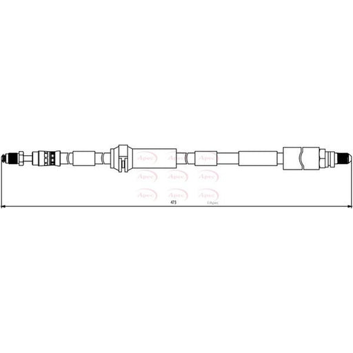 Apec Brake Hydraulic Hose Line Front Right fits Ford Ka 2002-2008 1.3