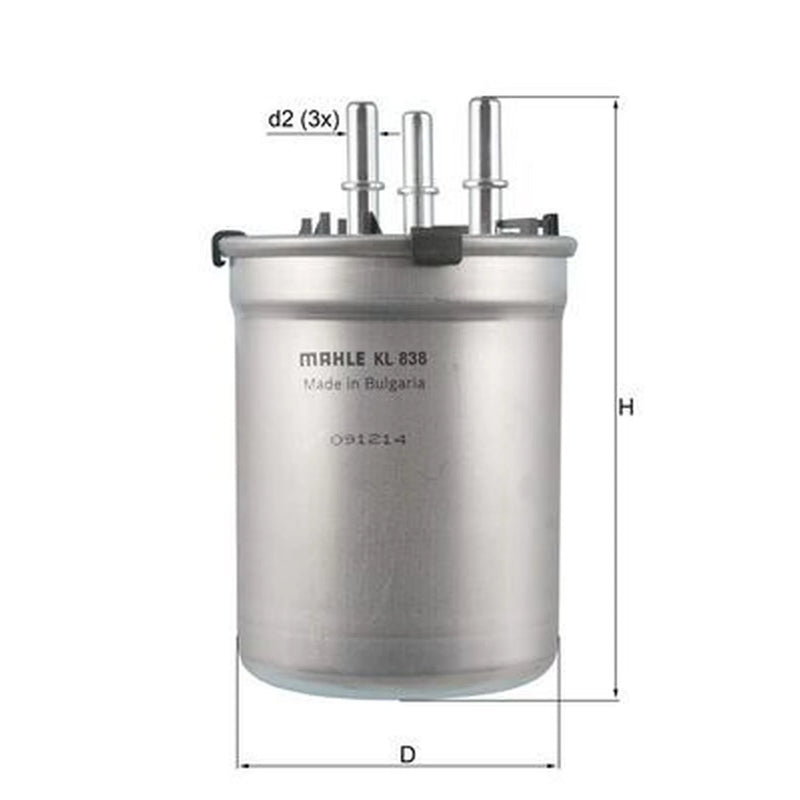 Mahle Fuel Filter Element fits Audi A1 2010-2015 1.6
