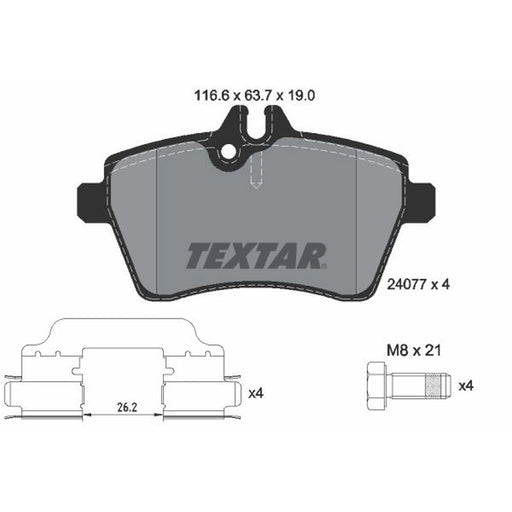 Textar Front Brake Pad Set 2407702