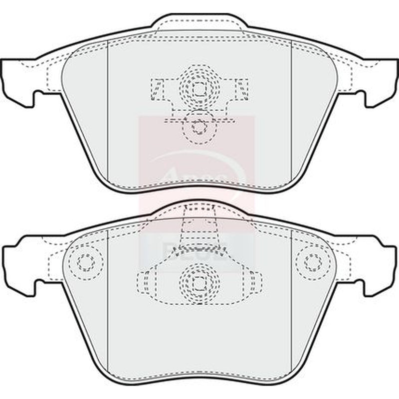 Apec Front Brake Pad Set fits Volvo S60 I 2003-2010 2.5