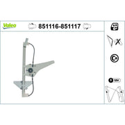 Valeo Electric Window Regulator Lifter Left Front 851116