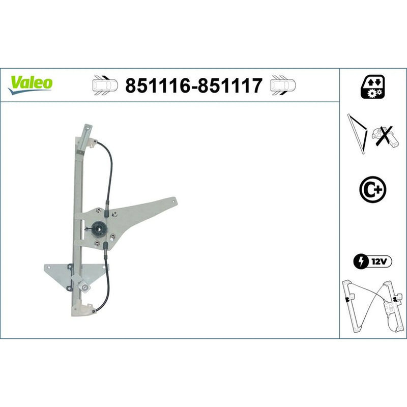 Valeo Electric Window Regulator Lifter Left Front 851116