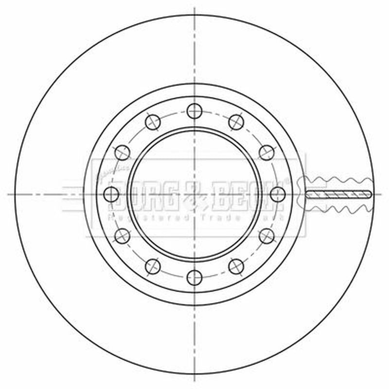 Borg & Beck 2 x Vented Front Brake Discs BBD32794-x2