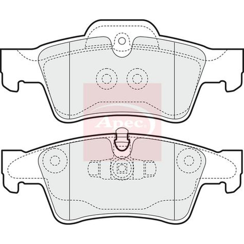 Apec Rear Brake Pad Set fits Mercedes-Benz G-Class 2012-2018