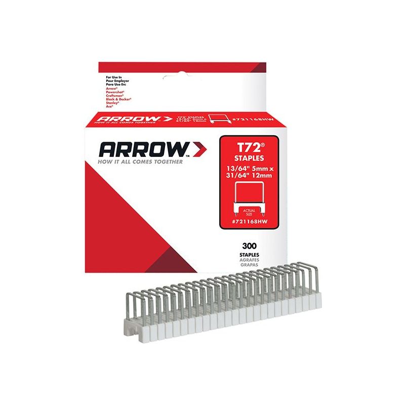 Arrow T72HW Clear Insulated Staples for Hardwood 5 x 12mm (Box 300) Arrow - Dynamic Drive