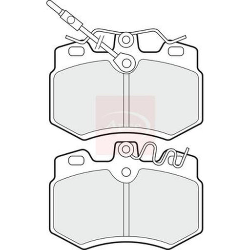 Apec Front Brake Pad Set fits Peugeot 106 I 1991-1996 1.0 1.1 1.3 1.4
