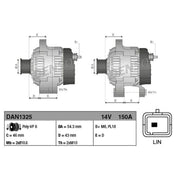 Denso Car Alternator 12V fits Citroën Berlingo Multispace 2016-2018 1.2