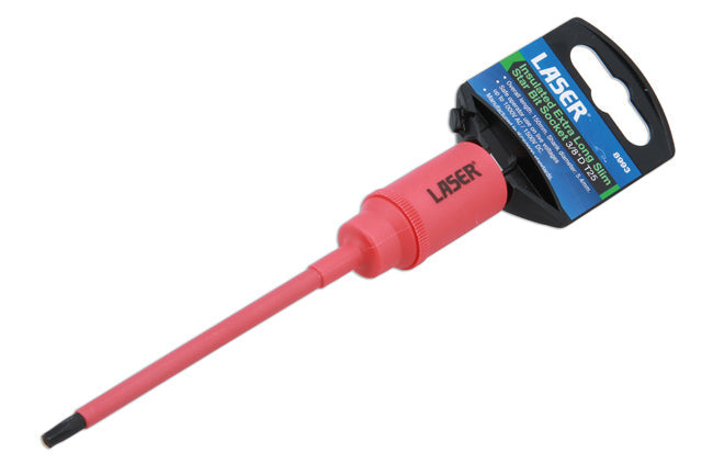 Laser Insulated Extra Long Slim Series Star Bit Socket 3/8"D T25 Laser - Town Tools