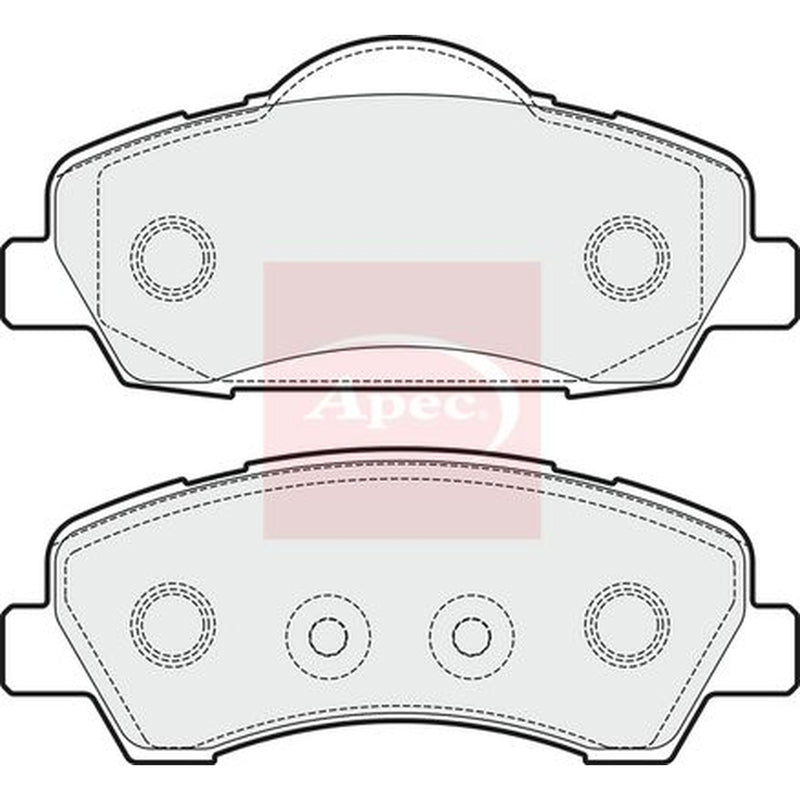 Apec Front Brake Pad Set fits Citroën C-Elysee 2012-2018 1.2 1.5 1.6